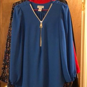 Medium blue blouse